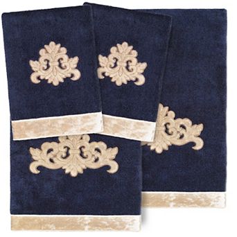 Linum Home Textiles Turkish Cotton May 4 pc Embellished Towel Set