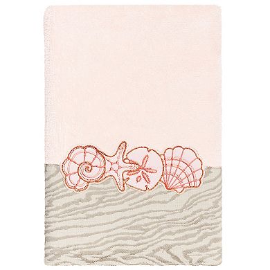 Linum Home Textiles Turkish Cotton Shell Row 2-piece Embellished Hand Towel Set