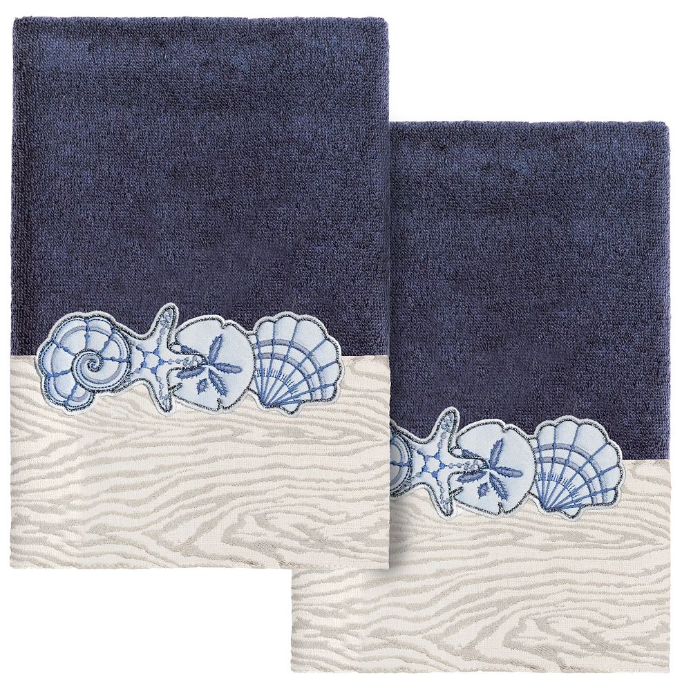 Linum Home Textiles Turkish Cotton Shell Row 2-piece Embellished Hand ...