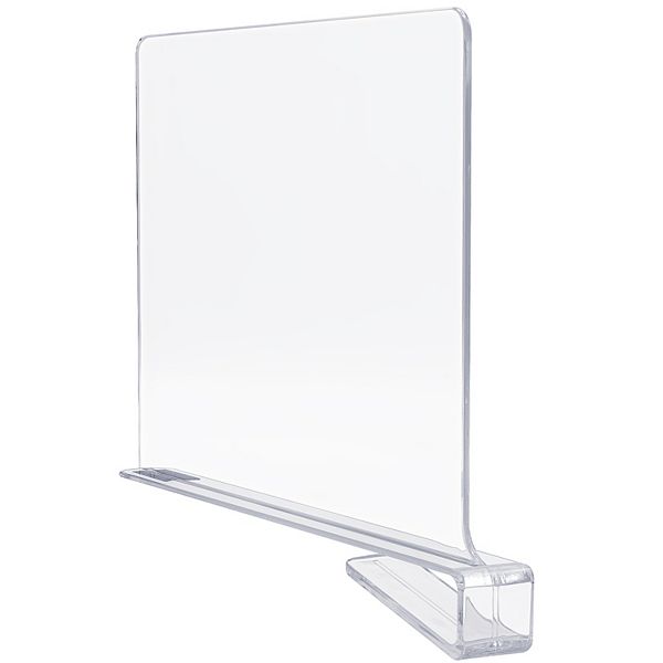 Sorbus Adhesive Acrylic Shelf Divider Organizer S - 6 Pack ,Clear