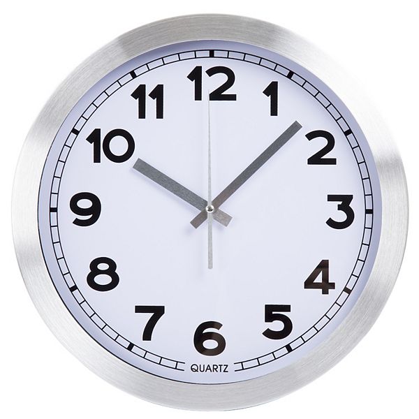 Everyday Home Brushed Finish Wall Clock