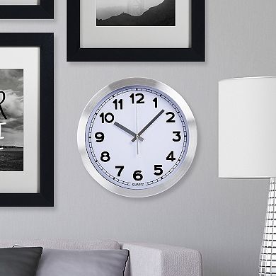 Everyday Home Brushed Finish Wall Clock