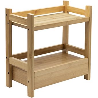 Sorbus 2 tier Bamboo Organizer