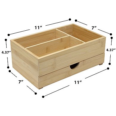 Sorbus Bamboo Desktop Organizer