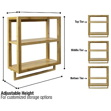 Sorbus Bamboo Towel Rack Shelf