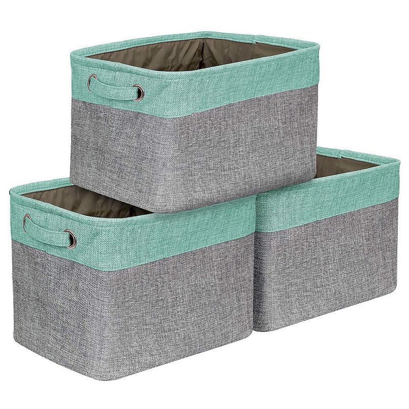 Farmlyn Creek 4 Pack White Plastic Baskets with Gray Handles, Narrow  Storage Bins for Organizing, Kitchen and Bathroom Shelves, Small Nesting