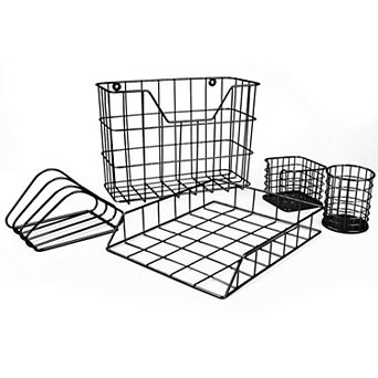 Sorbus Wire Metal 5-in-1 Desk Organizer Set