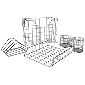 Sorbus Wire Metal 5-in-1 Desk Organizer Set