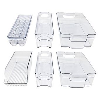 Sorbus 6 pc Refrigerator & Freezer Organizer Bin Set