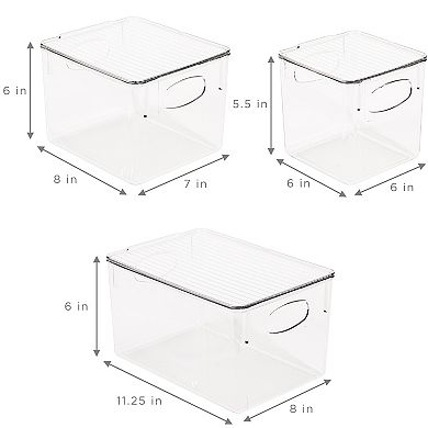 Sorbus Set of 4 Plastic Storage Container Bins