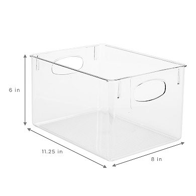 Sorbus Set of 8 Clear Fridge Bins with Handles