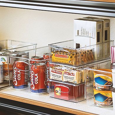 Sorbus Set of 8 Clear Fridge Bins with Handles