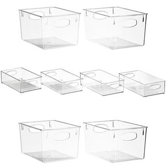 Sorbus Set of 8 Clear Fridge Organizer Containers and Bins