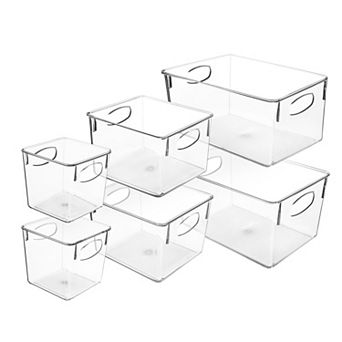 Sorbus Clear Fridge Bins 6 pc Set
