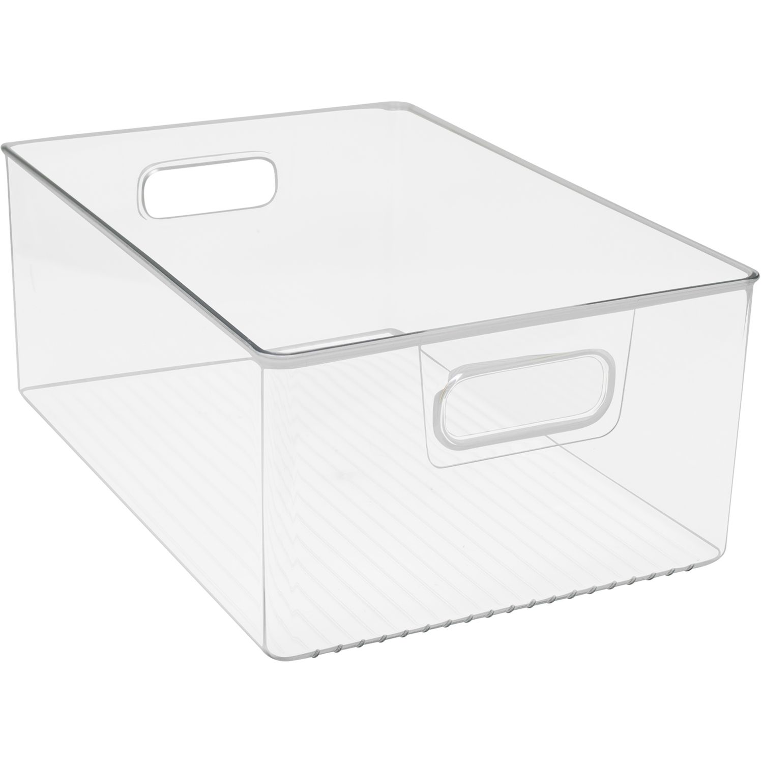 Sorbus Set of 4 Clear Storage Bins with Dividers 