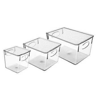 Sorbus Clear Bins Variety 3 pc Set