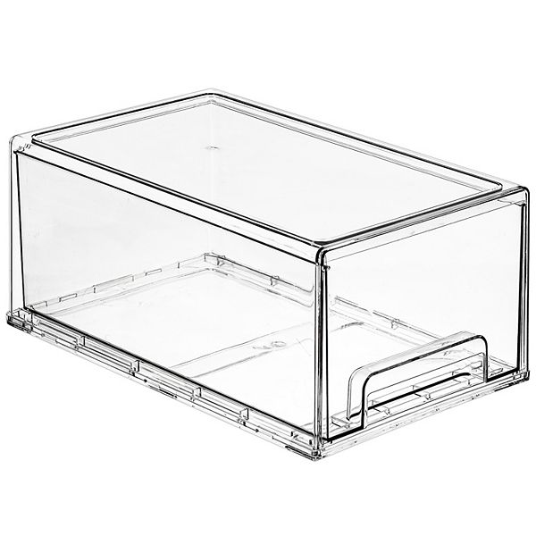 Sorbus Large Clear Stackable Pull Out Fridge Drawer