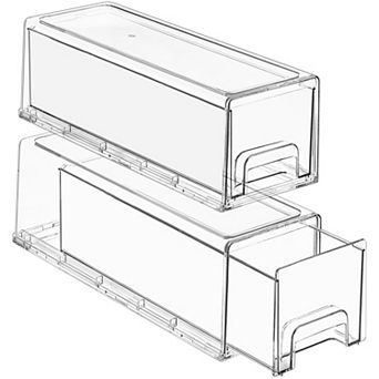 Sorbus Small Clear Stackable Pull Out Drawers