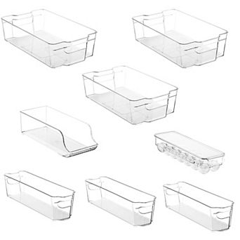 Sorbus Set of 8 Clear Organizer Bins