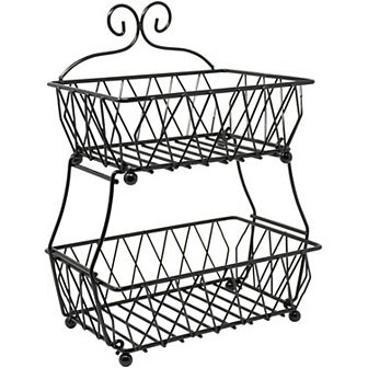 Sorbus 2 tier Wire Fruit Basket Table Decor