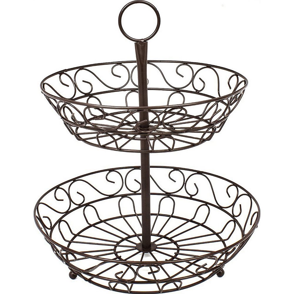 Sorbus 2-tier Fruit Basket Bowl Stand Table Decor