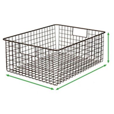 Sorbus Metal Wire 2-piece Storage Basket Set