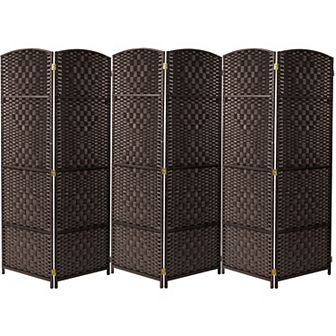 Sorbus 6-panel Extra Wide Diamond Weave Room Divider