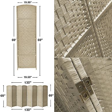 Sorbus 8-panel Extra Wide Diamond Weave Room Divider
