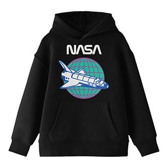 Boys 8-20 NASA Shuttle & Grid Globe Graphic Hoodie