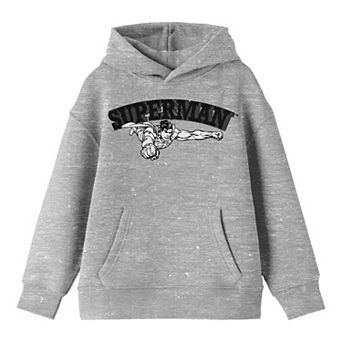 Boys 8-20 Superman Black and White Graphic Hoodie