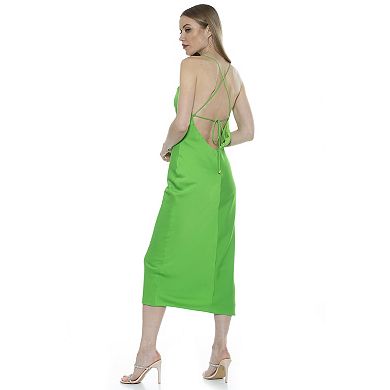 Women's ALEXIA ADMOR Dionne Draped Midi Slip Dress