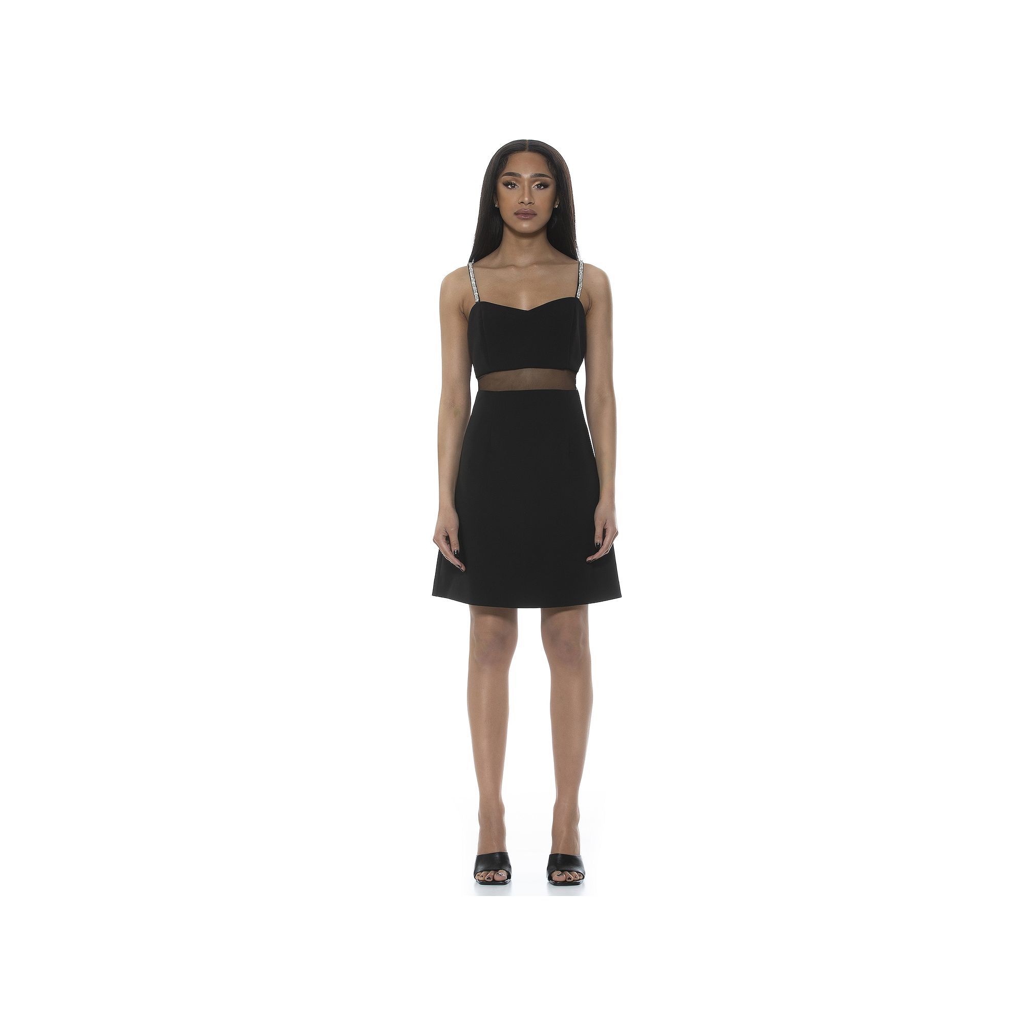Womens ALEXIA ADMOR Eloise Sweetheart Fit & Flare Mini Dress, Size: 8, Bla