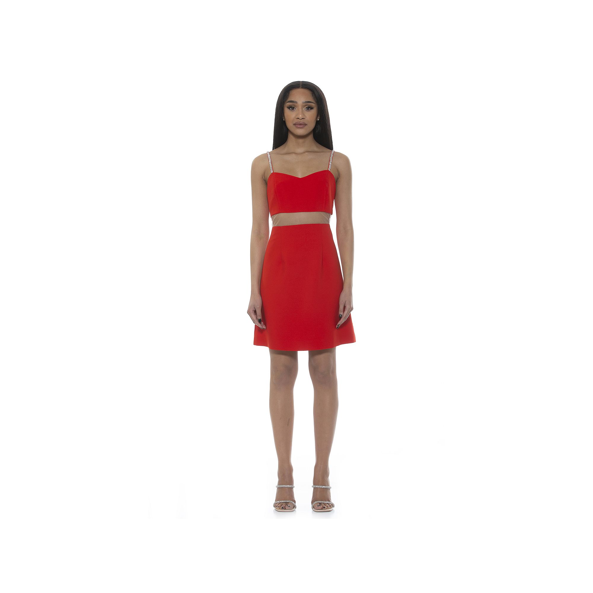 Womens ALEXIA ADMOR Eloise Sweetheart Fit & Flare Mini Dress, Size: 6, Red
