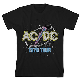 Boys 8-20 AC/DC 1978 World Tour Pop Art Graphic Tee