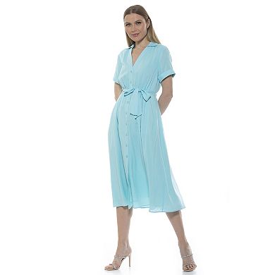 Women's ALEXIA ADMOR Liv Button-Down Midi Shirt Dress