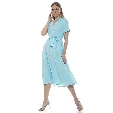 Women's ALEXIA ADMOR Liv Button-Down Midi Shirt Dress