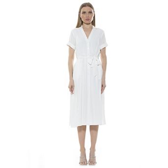 Women's ALEXIA ADMOR Liv Button-Down Midi Shirt Dress