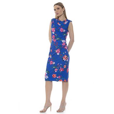 Women's ALEXIA ADMOR Khloe Ruched Midi Sheath Dress