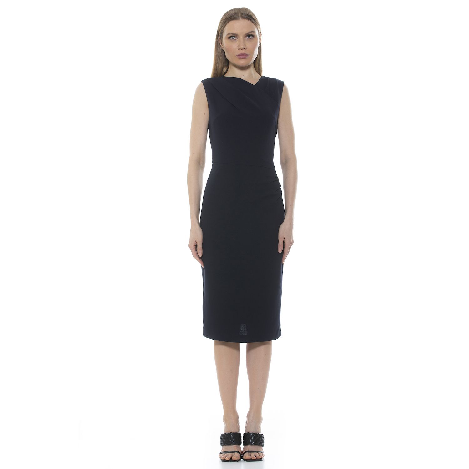 Женские платья ALEXIA ADMOR Khloe Ruched Midi Sheath Dress