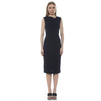 Women's ALEXIA ADMOR Khloe Ruched Midi Sheath Dress