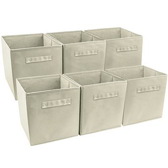 Sorbus Set of 6 Foldable Storage Cube Basket Bins