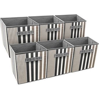 Sorbus Set of 6 Foldable Storage Cube Basket Bins