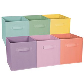 Sorbus Set of 6 Foldable Storage Cube Basket Bins