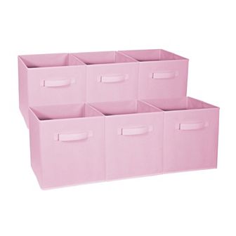 Sorbus Set of 6 Foldable Storage Cube Basket Bins