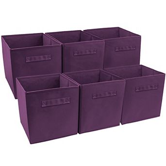 Sorbus Set of 6 Foldable Storage Cube Basket Bins