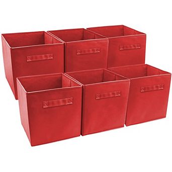 Sorbus Set of 6 Foldable Storage Cube Basket Bins