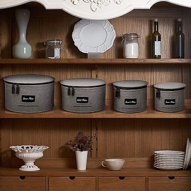 Sorbus Set of 4 Dinnerware Storage Bins