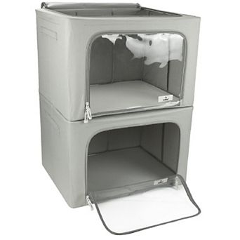 Sorbus Set of 2 Storage Bins with Windows