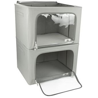 Sorbus Set of 2 Large Foldable Storage Bag Organizers