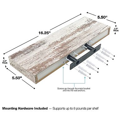 Sorbus Set of 3 Floating Shelves